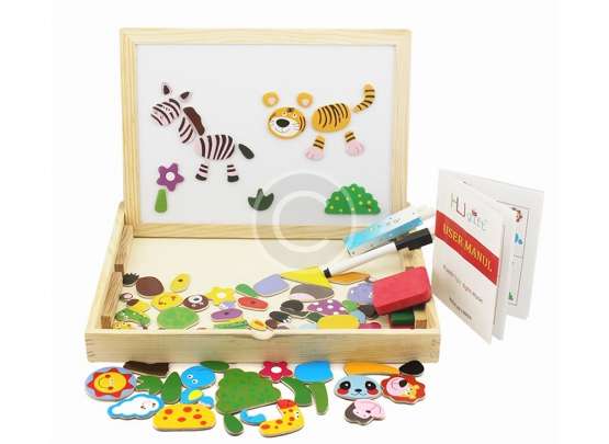 Animal Puzzle with Drawing Board